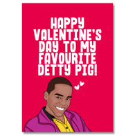 Detty Pig Valentine's Day Card
